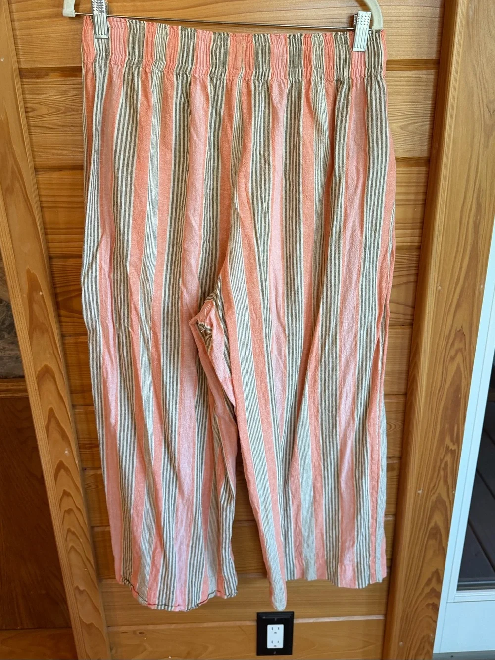 Free People Corfu striped cotton linen set, large, Canyon stripe
